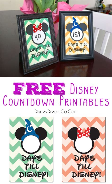 Days Until Disney Printable