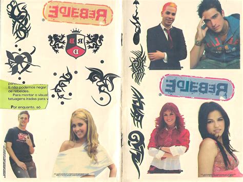 Especial Tattoo Mania Rebelde Oficial Nº 2 003 RBD Fotos Rebelde