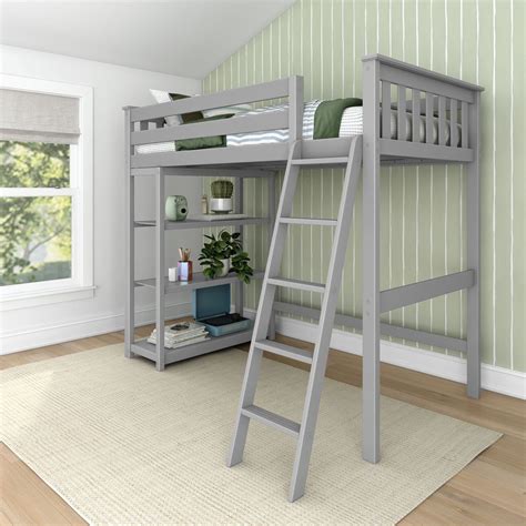 Twin Loft Bed With Bookcase – Max and Lily