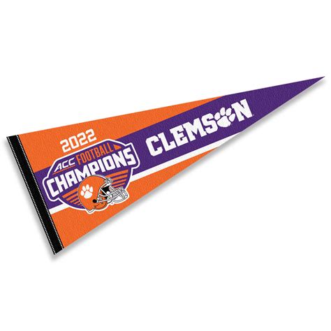 Clemson Tigers 2022 Acc Football Champions Pennant State Street Products