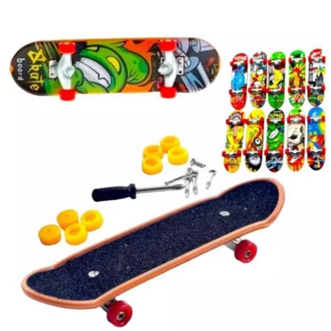 Skate De Dedo Profissional Fingerboard De Madeira Conjunto Completo 5