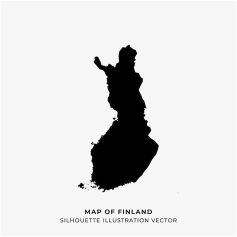 Premium Vector Map Of Finland Silhouette Illustration Vector