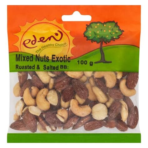 Eden Roasted And Salted Mixed Exotic Nuts 100g Pnp