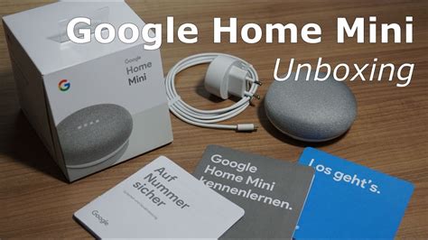 Google Home MINI Assistent Unboxing YouTube