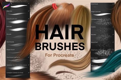 Procreate Hair Brushes Bundle Bundle Hair Procreate Brushes Procreate Braid Brushes