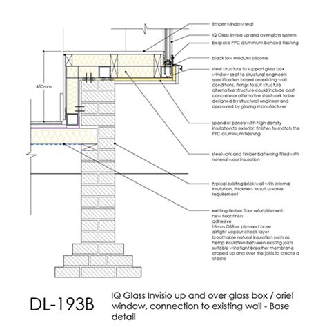 DL193 IQ Glass Invisio Oriel Window Detail