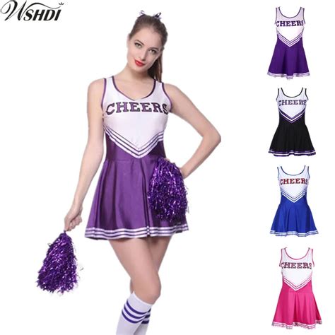 Xs Xl Adult Female Sexy High School Cheerleader Fancy Dress Cheer Girls Uniform In Sexy