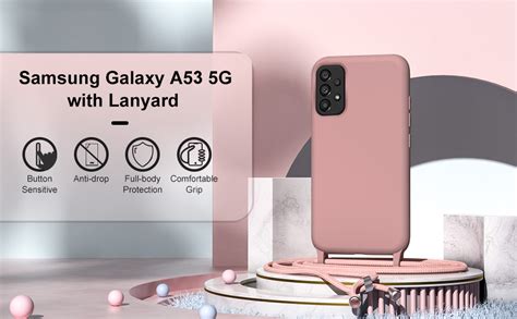 Coque Pour Samsung Galaxy A53 5g Avec Cordon Silicone Étui Housse