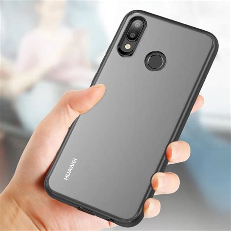 Huawei P20 Lite Case Cover Silicone Transparent Hard PC Back Cover For