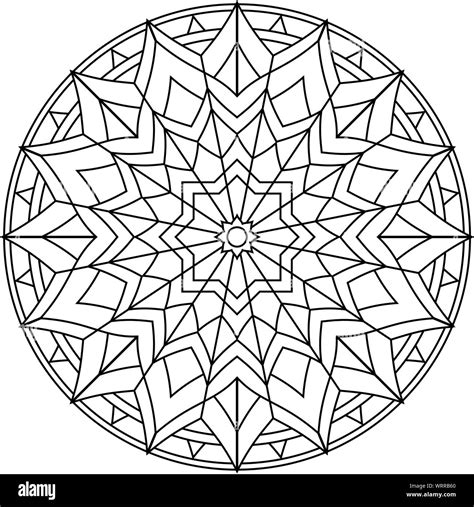 Vector Mandala Para Colorear Con Arte Abstracto Y Geom Trico Elementos