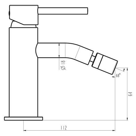 IO Sirio Grifo monomando de bidé Cromo BAUHAUS