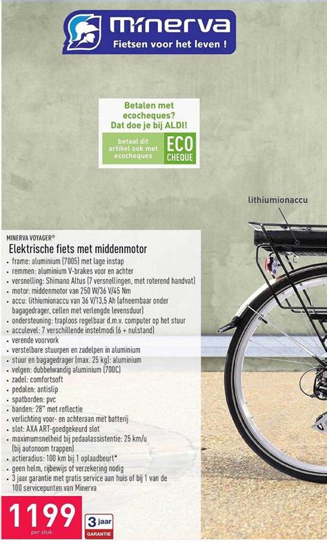 Minerva Voyager Elektrische Fiets Met Middenmotor Promotie Bij Aldi