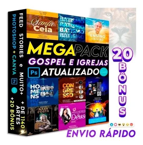 Pack Artes Edit Veis Gospel E Igrejas Canva Psd E Cd Mercadolivre