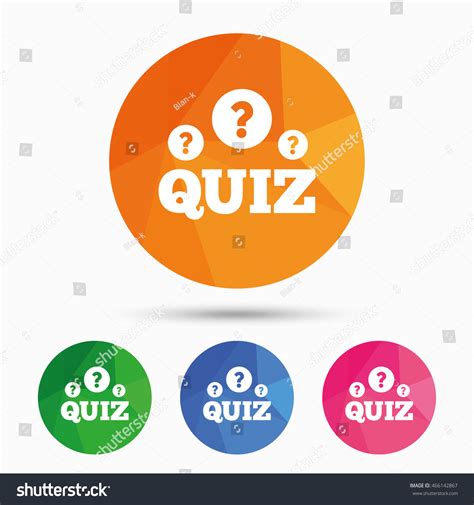 Quiz With Question Marks Sign Icon Questions Royalty Free Stock