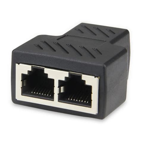 Rj45 Ethernet Lan Network Y Splitter 3 Ports Coupler Connector 1 To 2 Socket Splitter Connector