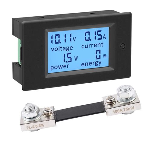 KETOTEK Ammeter Voltmeter Digital DC 6.5V~100V 100A with Shunt Volt Amp ...