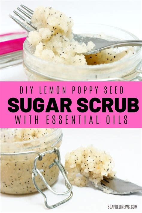 Lemon Poppy Seed Sugar Scrub Recipe A Luxe Creamy Body Scrub DIY