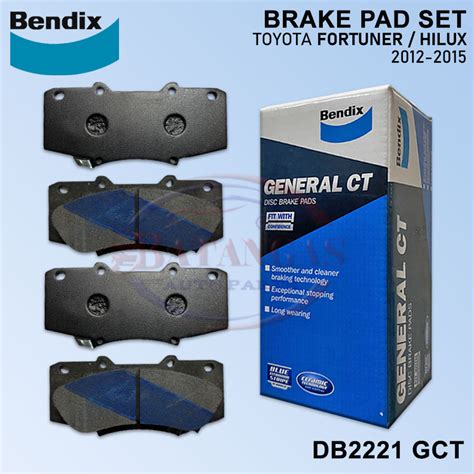 Bendix Front Brake Pad Set Toyota Fortuner Hilux X Pn