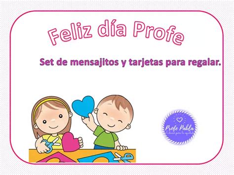 Feliz día del Profe set de tarjetas profe social