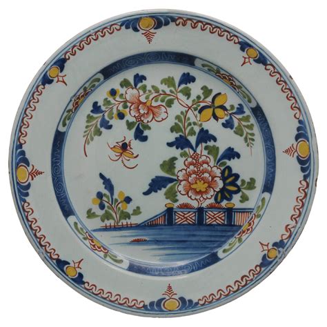 Delft Polychrome Chinoiserie Charger For Sale At Stdibs