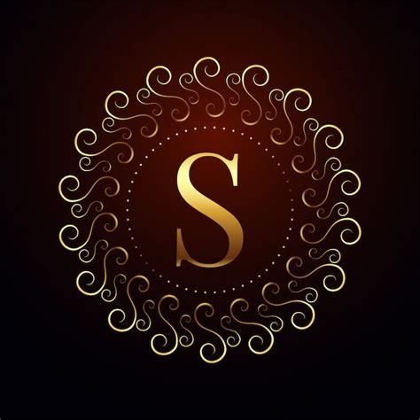 Letter S Luxe Koninklijk Gouden Logo Gratis Vector