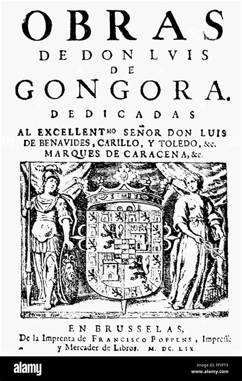 GONGORA TITLE PAGE 1659 NTitle Page Of The Works Of Luis De Gongora