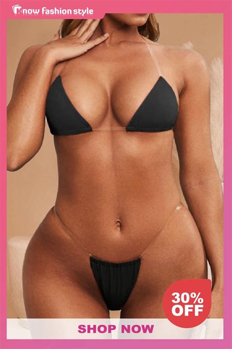 Sexy Patchwork Bikini Swimsuit Black White Swimwear Black M Artofit