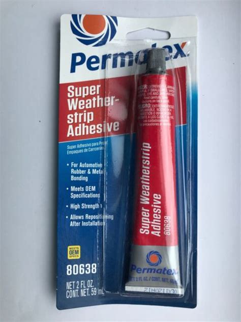 Permatex 80638 Super Weatherstrip Adhesive 2oz For Sale Online Ebay