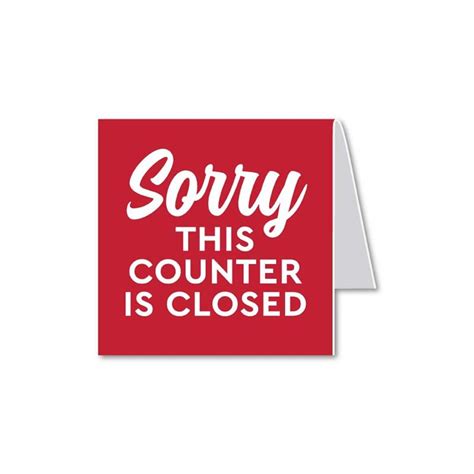 Counter Closed Signs Made In The Usa