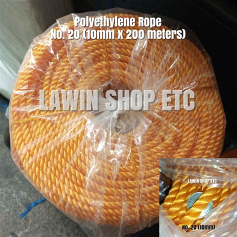 Pe Nylon Rope Mm X Meters Black Orange Polyethylene Rope