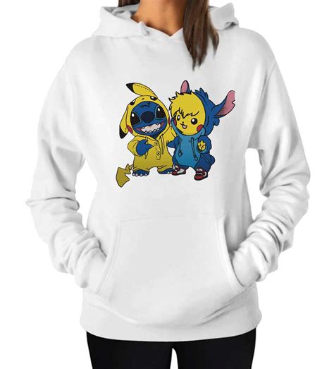 Toothless Stitch And Pikachu Hoodie | Hotter Tees