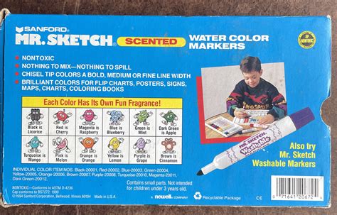 Vintage 1994 Sanford Mr Sketch Scented Water Color Markers Set Of 12