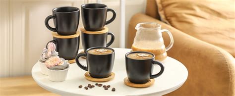 Amazon Hasense 8 Oz Cappuccino Cups With Saucers Set Of 6