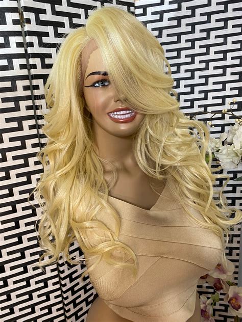 Blondy Platinum Lace Front Wig Etsy