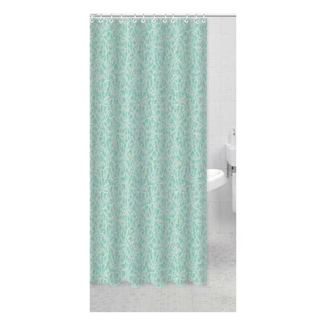 Maple Leaf Printed Peva Shower Curtain With 12 Plastic Hooks 180x180cm