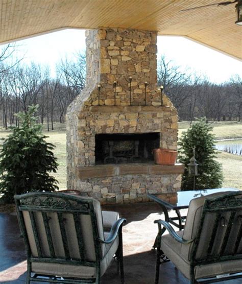 Building An Outdoor Wood Burning Fireplace - Outdoor Lighting Ideas