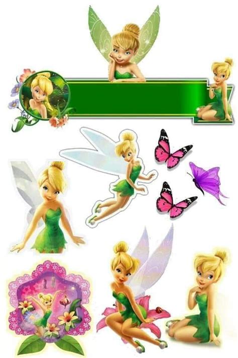 Pin By Neguinha On Tinkerbell Tinkerbell Cake Topper Tinkerbell And