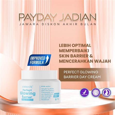 Jual Animate Perfect Glowing Barrier Day Cream 10 Gr Shopee Indonesia