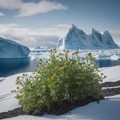 Premium AI Image | Plants on the antarctic