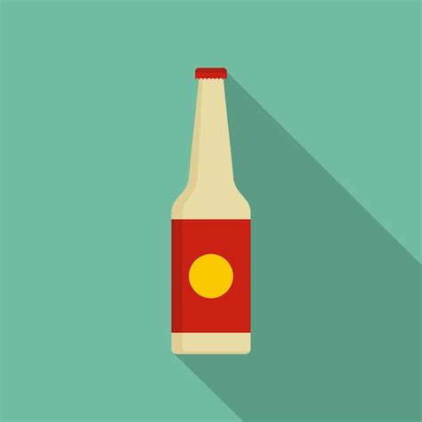 Icono de botella de agua ilustración plana del icono de vector de