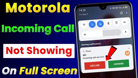 Motorola Incoming Call Not Showing On Full Screen Problem Solve