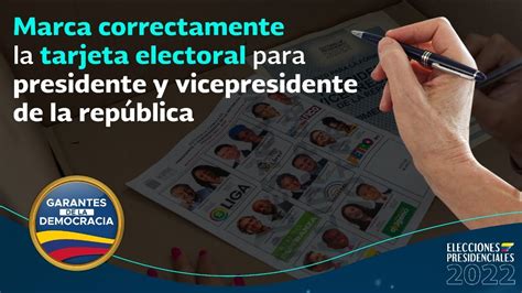 Marca Correctamente La Tarjeta Electoral Para Presidente Y