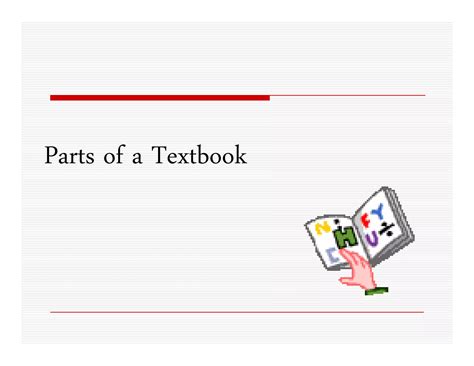 Parts Of A Textbook Ppt