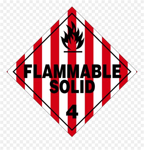 Hazmat Placard Clipart - Flammable Solid 4 Label - Png Download (#5404716) - PinClipart