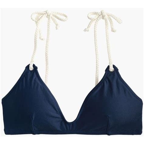 J Crew Bikini Top With Braided Ties Liked On Polyvore Featuring