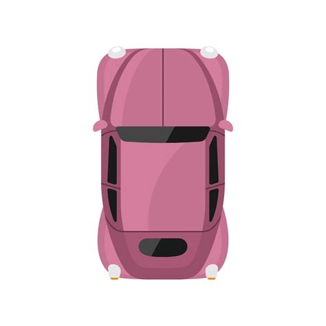 premium vector purple car top view vector illustration small car