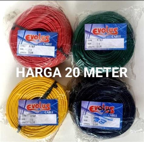 [20 Meter] Kabel Serabut Kecil Tunggal O 8 Kabel Nyaf Kabel Kecil Serabut Tunggal Flexible Kabel