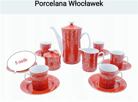 Serwis Kawowy Porcelana Włocławek Ceramika antyczna Allegro pl