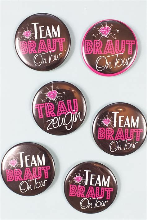 Jga Buttons F R Braut Trauzeugin Und Team Braut Hen Party Party