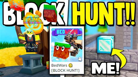 New Block Hunt Mode Roblox Bedwars Youtube